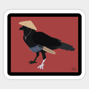 Samurai Crow Sticker